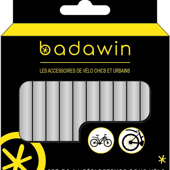 SILVER REFLECTIVE BIKE SPOKE REFLECTORS for wholesale by BADAWIN