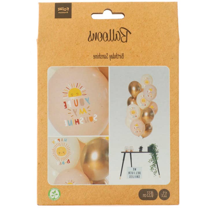 Multi Colors Balloons Birthday Sunshine 33cm - 12 pieces for wholesale on Faire2