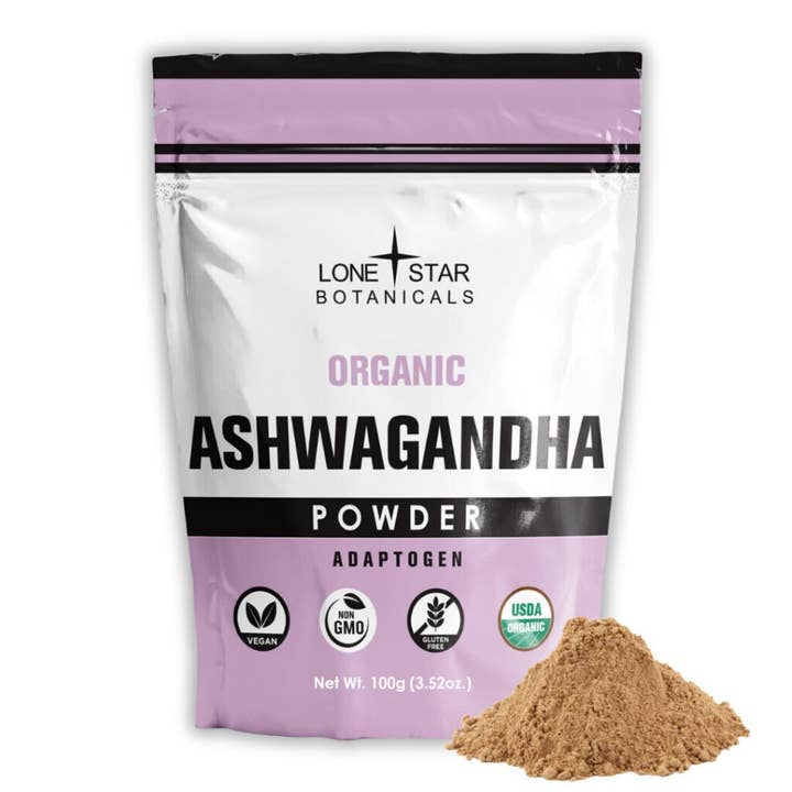 Lone Star Botanicals - Organic Ashwagandha Powder 100gr for wholesale by AlchePharma Naturals