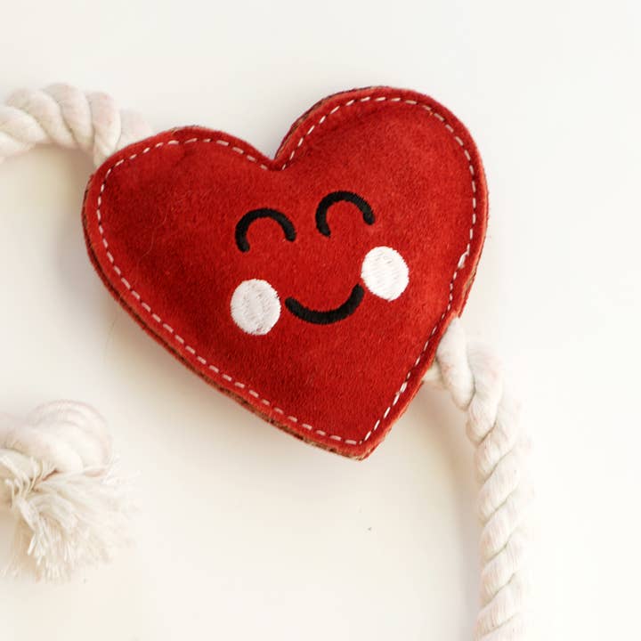 Aurora Paws – wholesale Pet rope toy – Dog – Heart shaped Eco Dog Toy (Heart strings)3