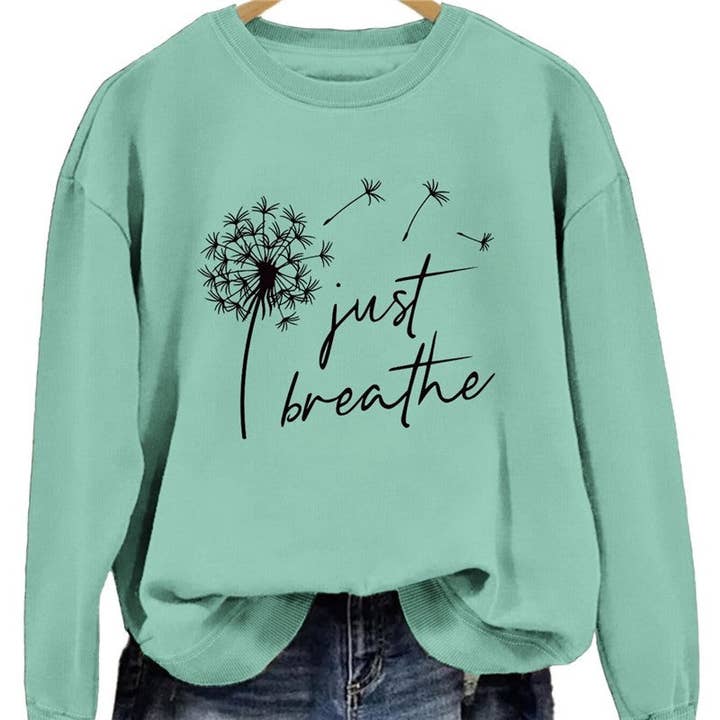 Sudadera casual con estampado de diente de león para venta al por mayor de UZ Wholesale Store