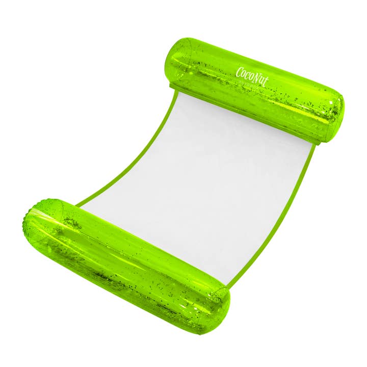 Hamaca flotante verde con purpurina para piscina Coconut Outdoor Core. para venta al por mayor de Coconut Outdoor