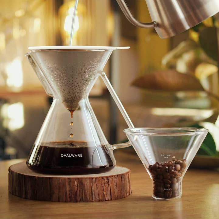 Sæt til Pour Over Kaffebrygger - 500ml / 17oz til hjemmebrygning for engroshandel hos Ovalware