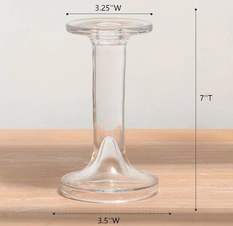 Sweet Home Deco – Großhandel Kerzenhalter – Glas-Kerzenhalter für Spitz- und Säulenkerzen, zwei Größen4
