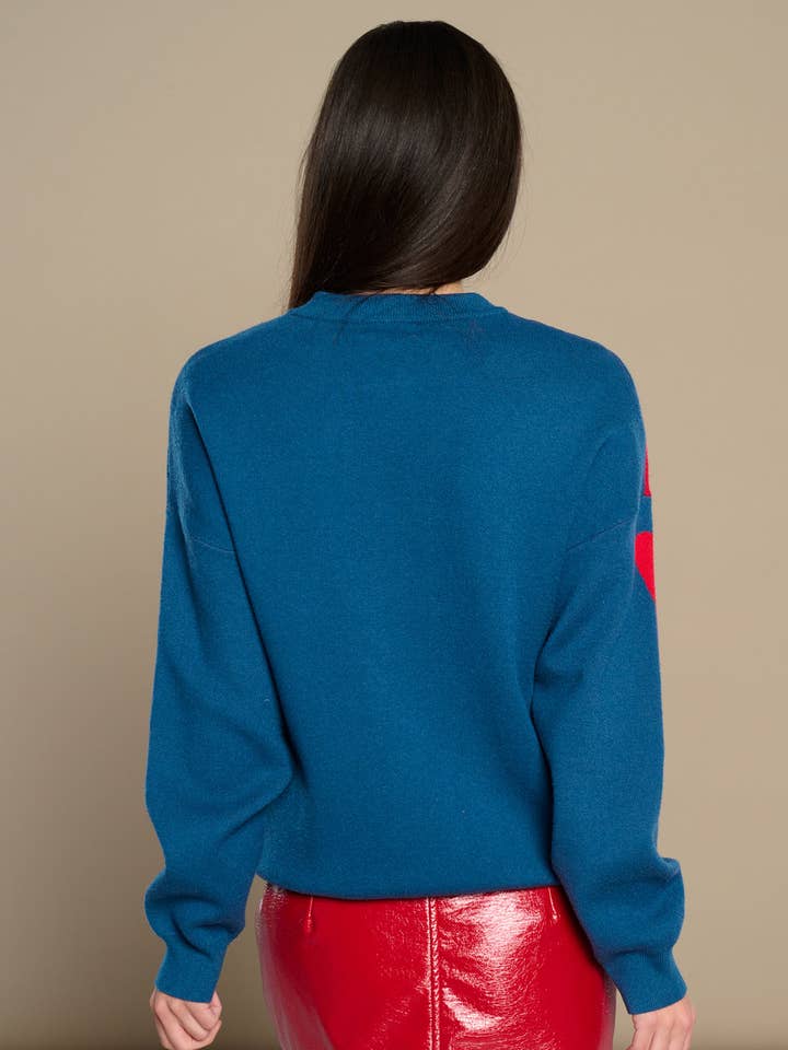 Blue CARLOTTA SWEATER for wholesale on Faire4