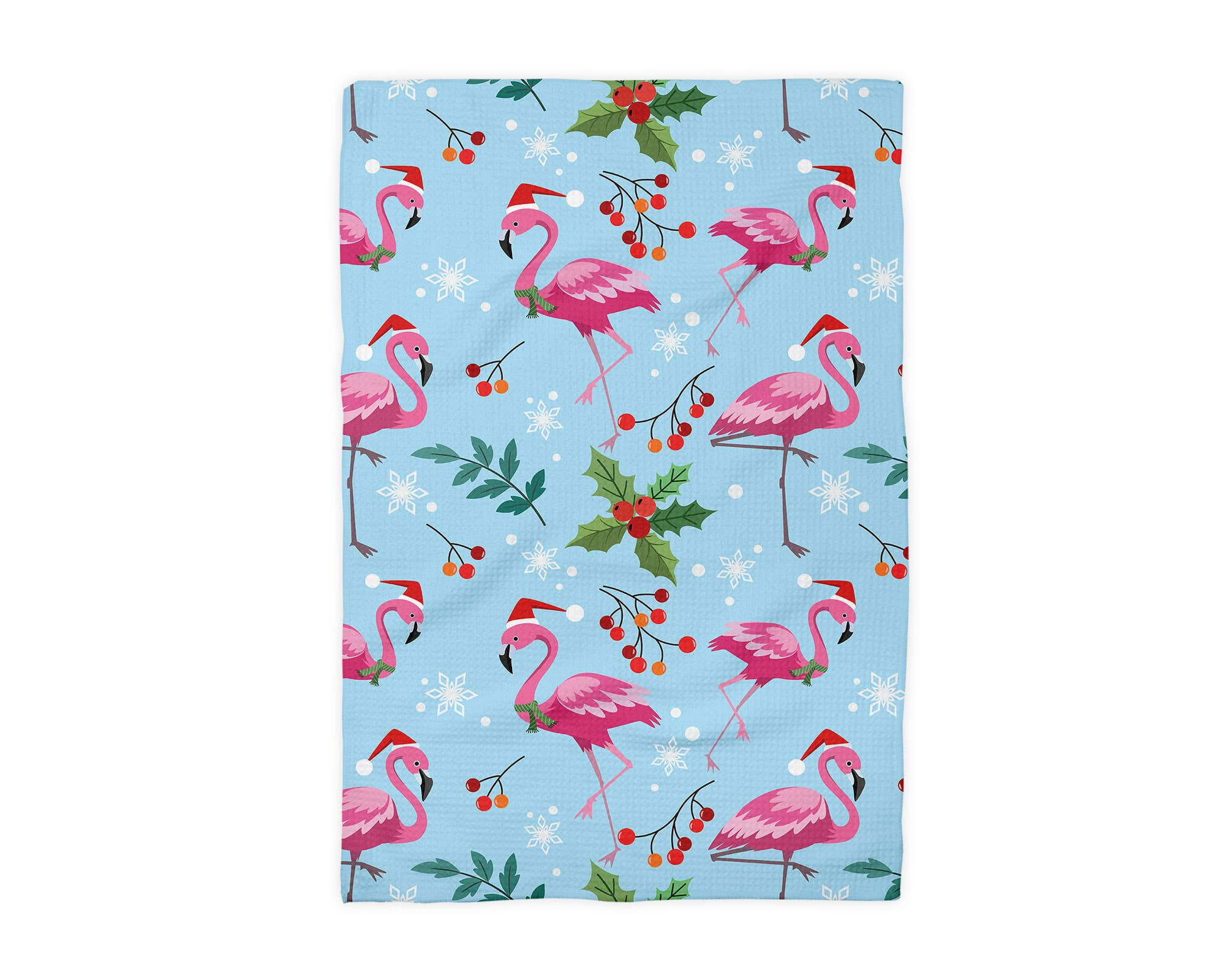Canary Road - Wholesale Tea Towel -  Flamingo Beach Christmas Kitchen Towel Waffle Weave Gift1