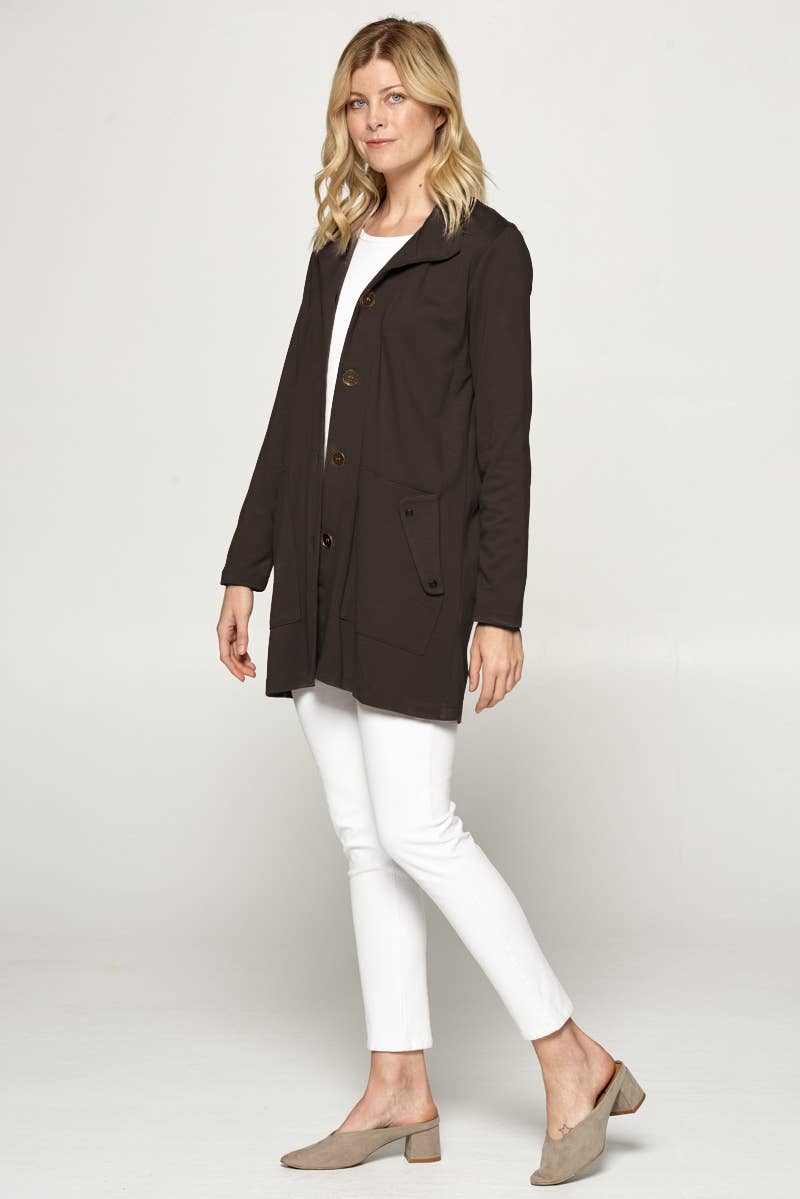 Focus Fashion – wholesale Jacket – Women's – Button Up Jacket with Pockets - M3030