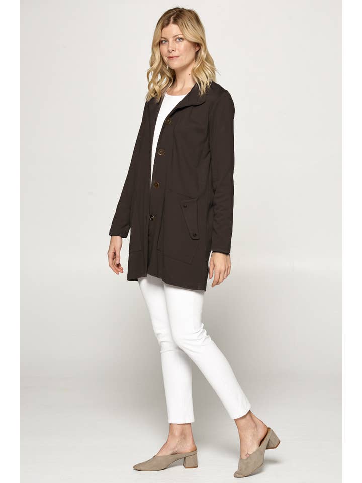 Focus Fashion – wholesale Jacket – Women's – Button Up Jacket with Pockets - M303