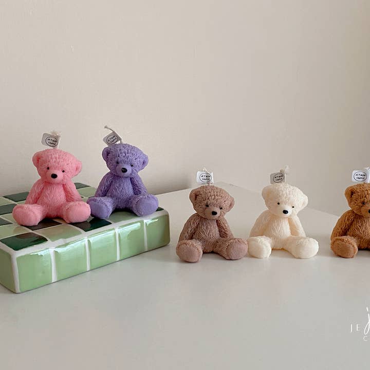 je t'aime candle – wholesale Novelty candle – Fluffy Teddy Bear Candle | Baby Shower Gifts | Custom Candle2