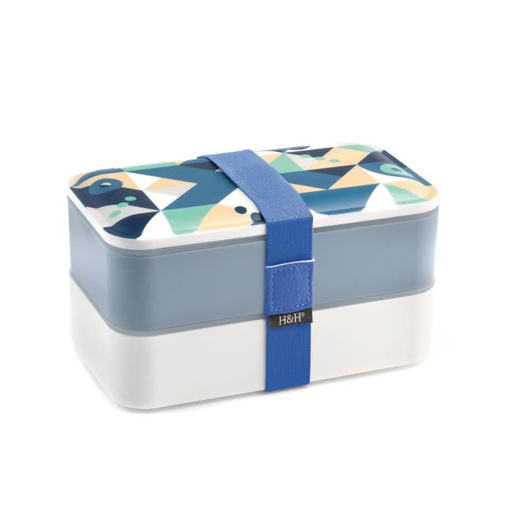 H&H - Wholesale Lunch Bag/Box - Polypropylene Bento Lunch Box With 2 Compartments And Cutlery2