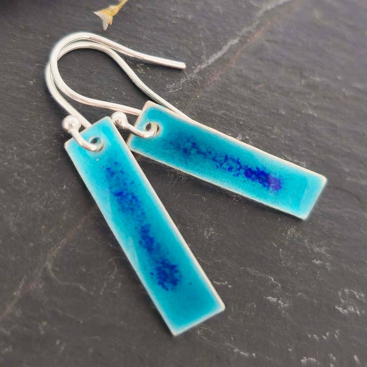 Turquoise blue Mist drop earrings for wholesale by Mijoux Creations