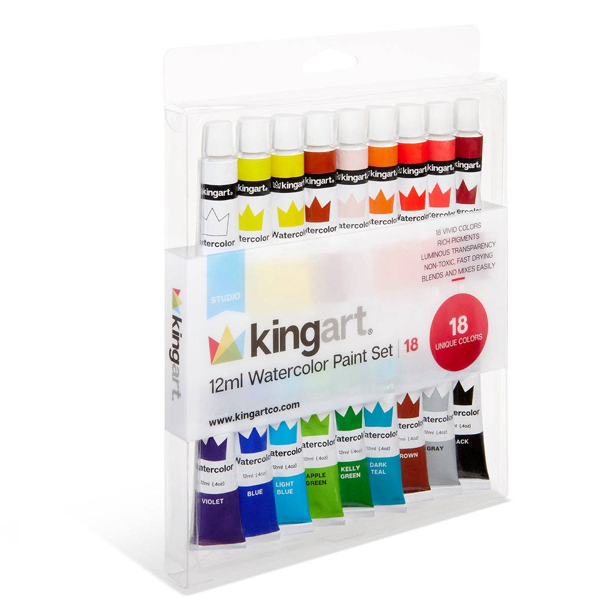 KINGART – wholesale Watercolour paint – Watercolor Paint 18 Colors2