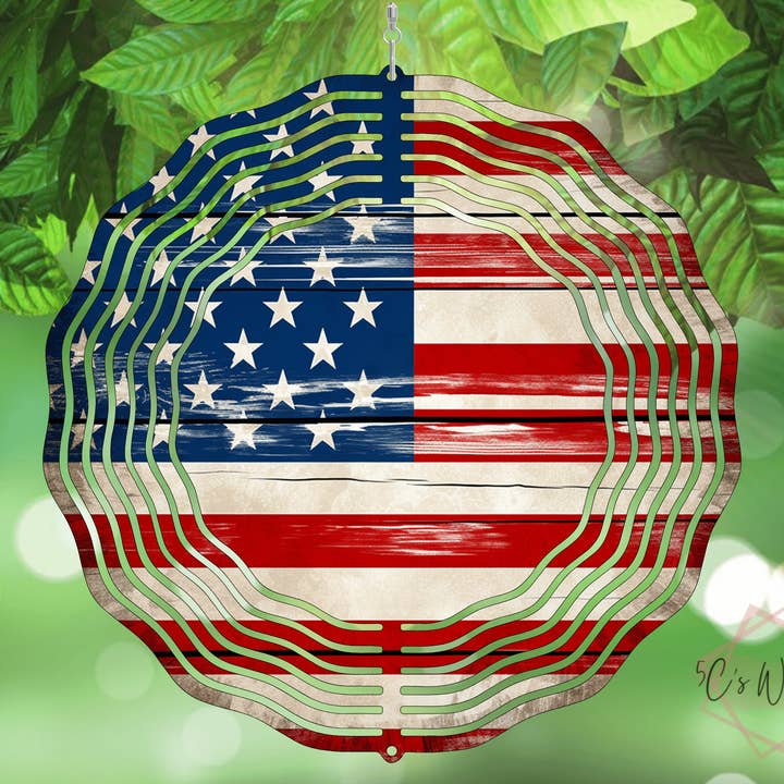 Patriotic Flag Wind Spinner for wholesale by 5C's Wholesale
