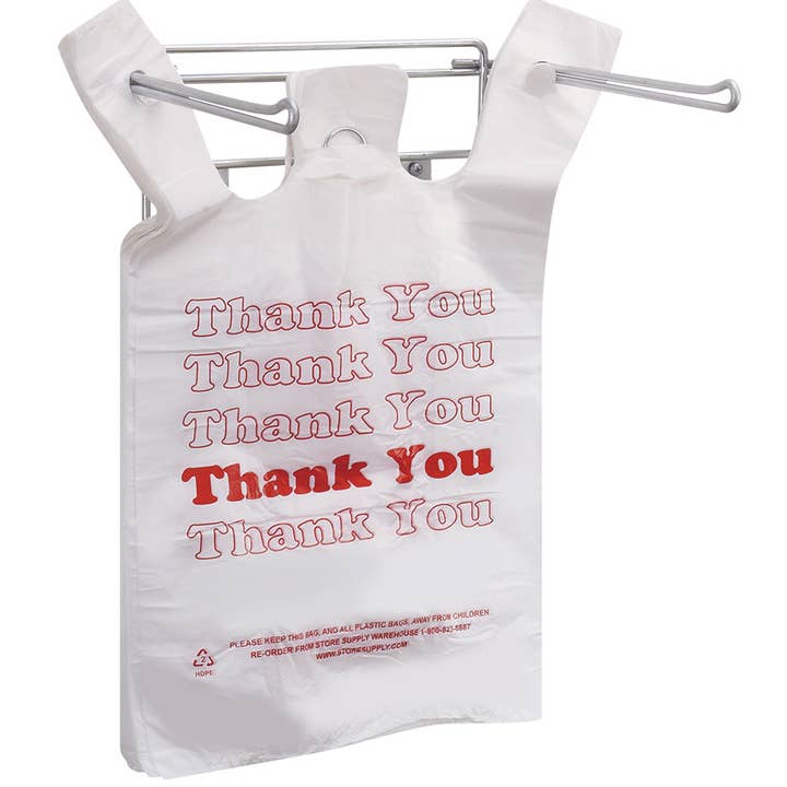 Store Supply Warehouse - Wholesale Grocery/Shopping Bag - Hanging Plastic Bag Holder0