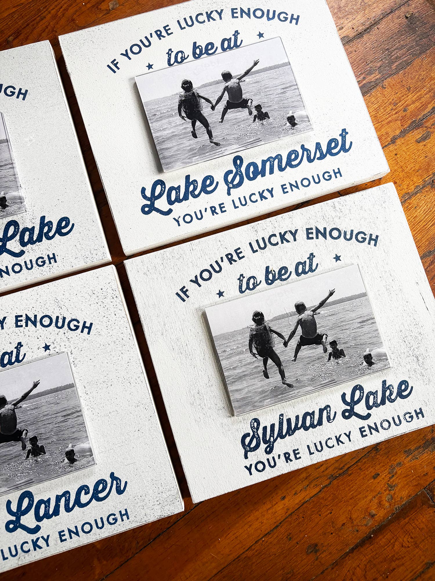 Go Jump in the Lake® - Wholesale Picture Frame - Custom name drop 4x6 Lake frame- Available in 2 Colors3