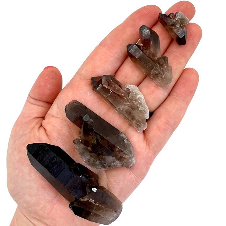 New Moon Beginnings - Wholesale Spiritual Stone/Crystal - Raw Smoky Quartz Cluster with Large Points
