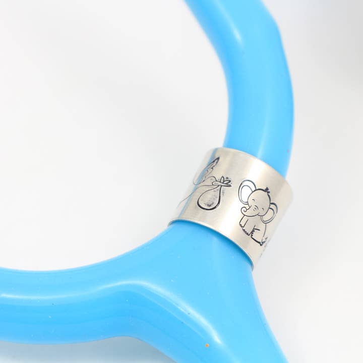 Silver Stethoscope Name Tag for Nurses and Midwives for wholesale by The Silver Diva