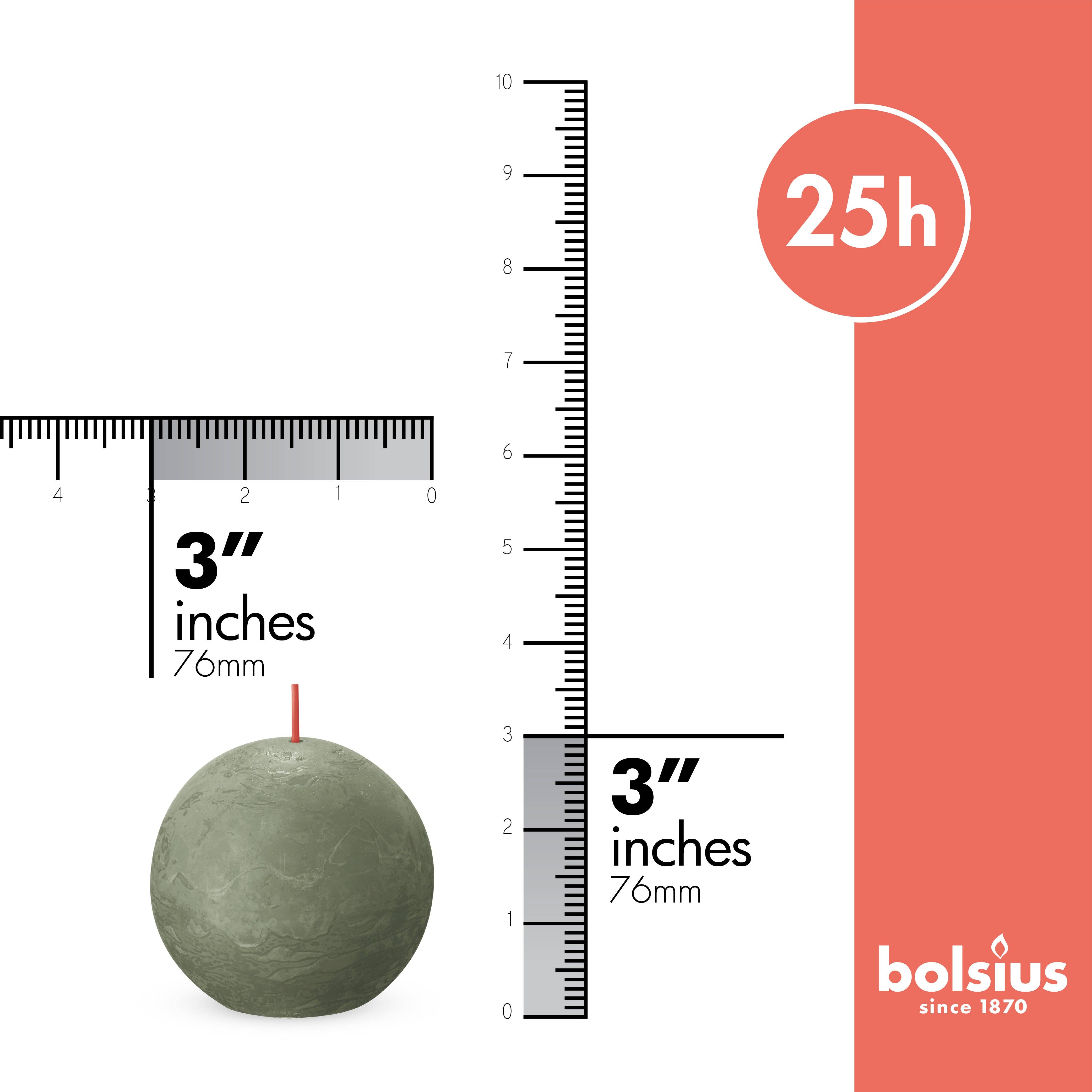 BOLSIUS – Velas de decoração por atacado – 6 Velas rústicas 3" - Inperfuted - Natural - Eco-Friendly - Cera Plant-Based - **Vendido Individualmente189