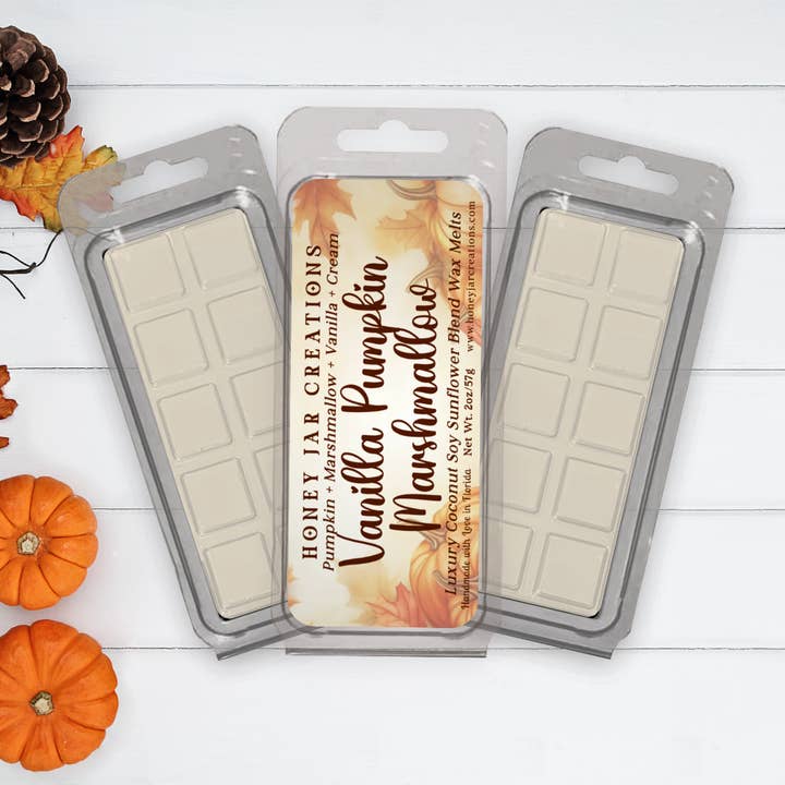 Vanilla Pumpkin | Luxury Fall Aroma | Premium Home Wax Melts for wholesale by Honey Jar Creations