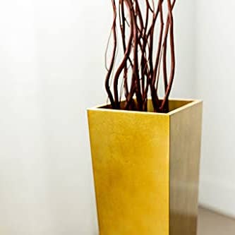 Dried Decor - Wholesale Vase - Rectangle Wood Floor Vase | Solid Colors Available