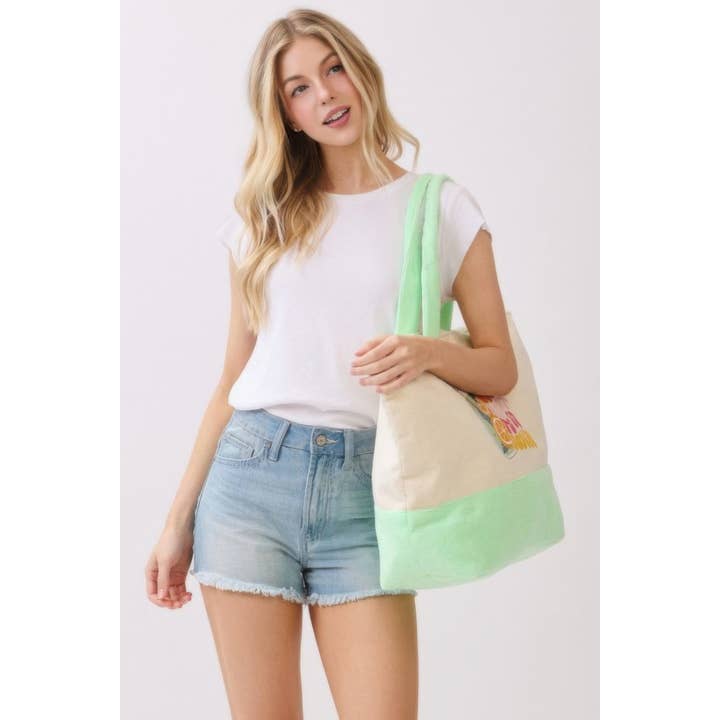 CC Wholesale Clothing - Wholesale Tote Bag - Women's - Sips About To Go Down Terry Tote5