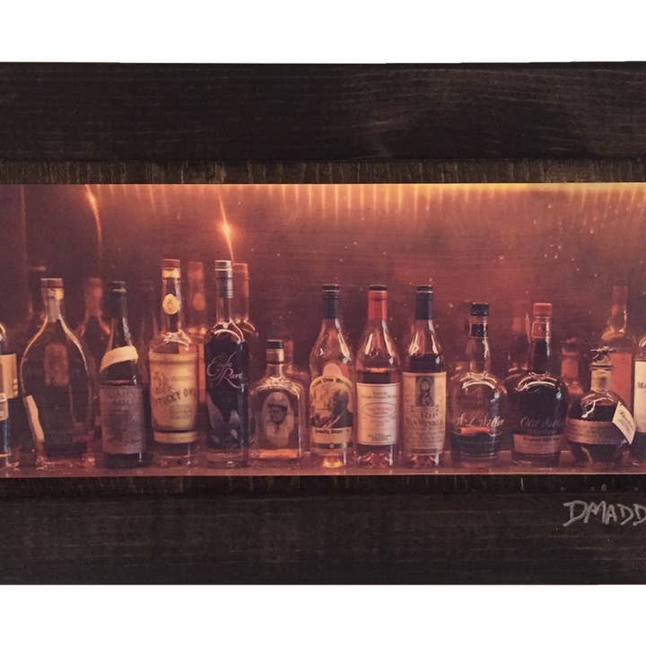 Bourbon Flasker på Kobber Wooden Art for engroshandel hos Layne Wilson