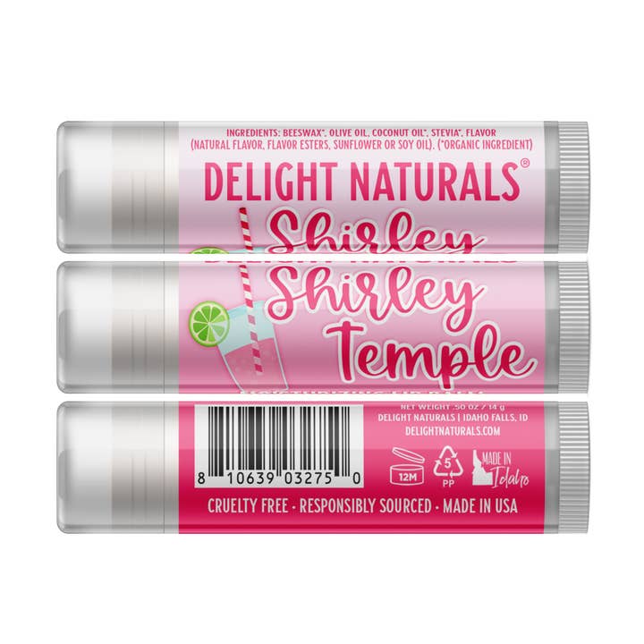 Delight Naturals - Wholesale Lip Balm - Jumbo Shirley Temple Lip Balm1