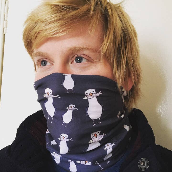 Seagull Multi-Functional Head & Neckwear - scarf tube for wholesale by Catherine Redgate: Illustrator