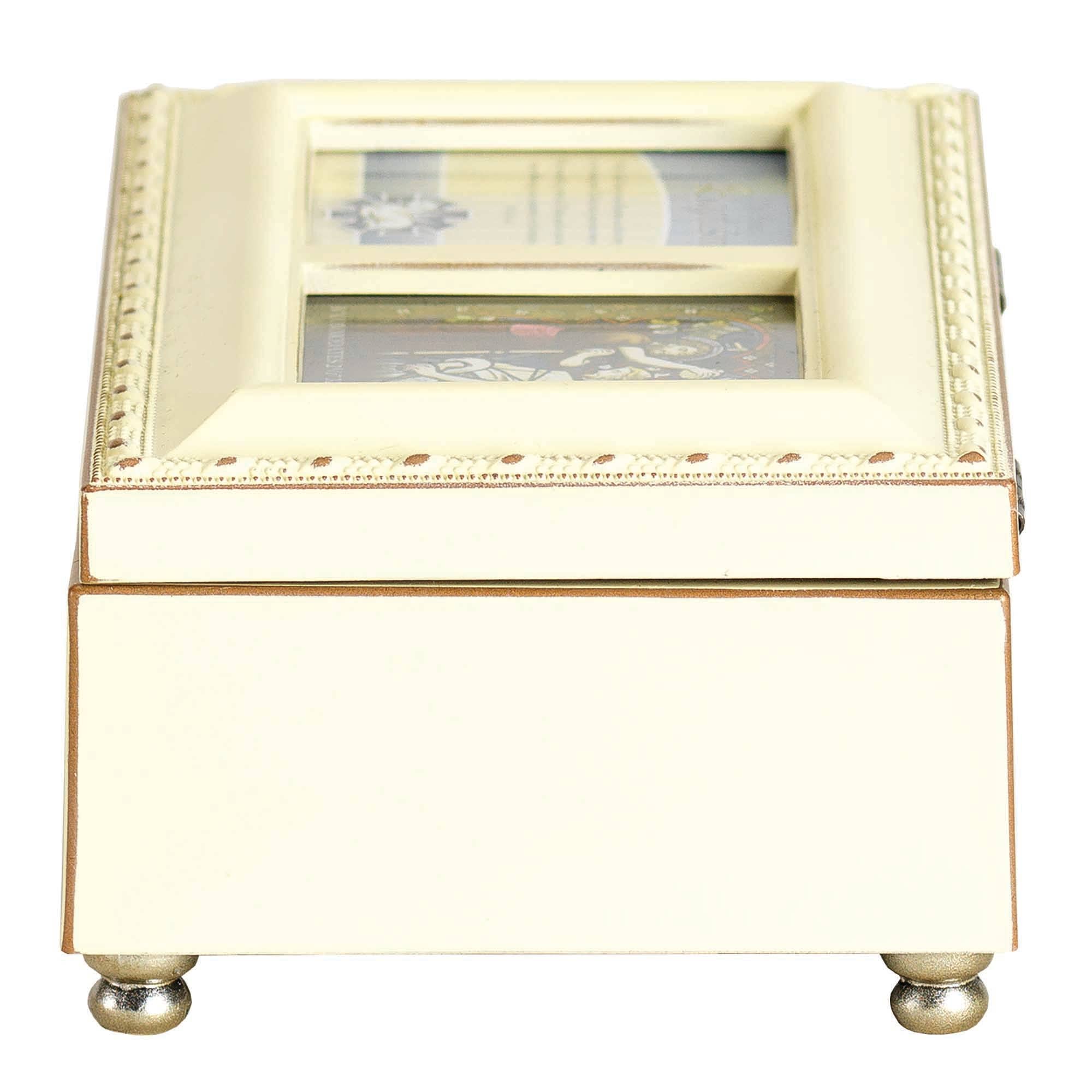 Dicksons – wholesale Musikdosa - Barn och baby – Musiklåda dop elfenben spelar Ave Maria 6X42