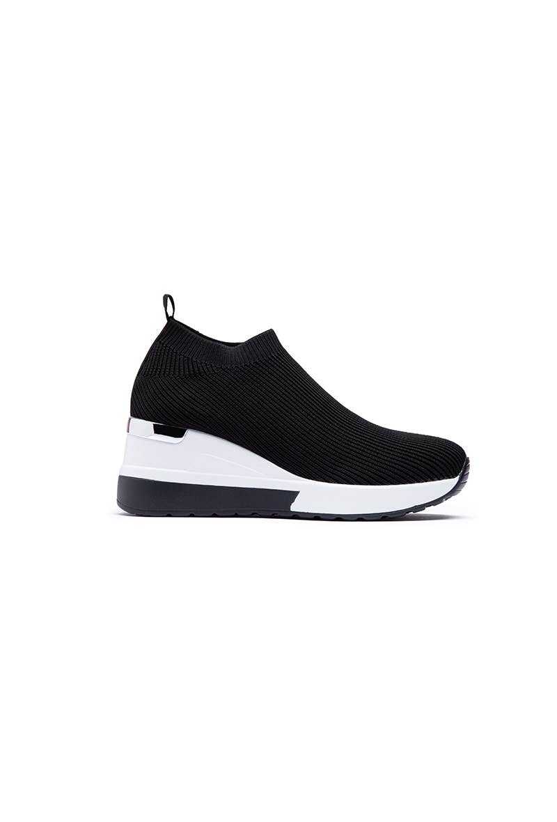 LADY GLORY – Engroshandel Slip on-sneakers – Kvinder – Slip-on sneakers med kilehæl og sokkedesign0