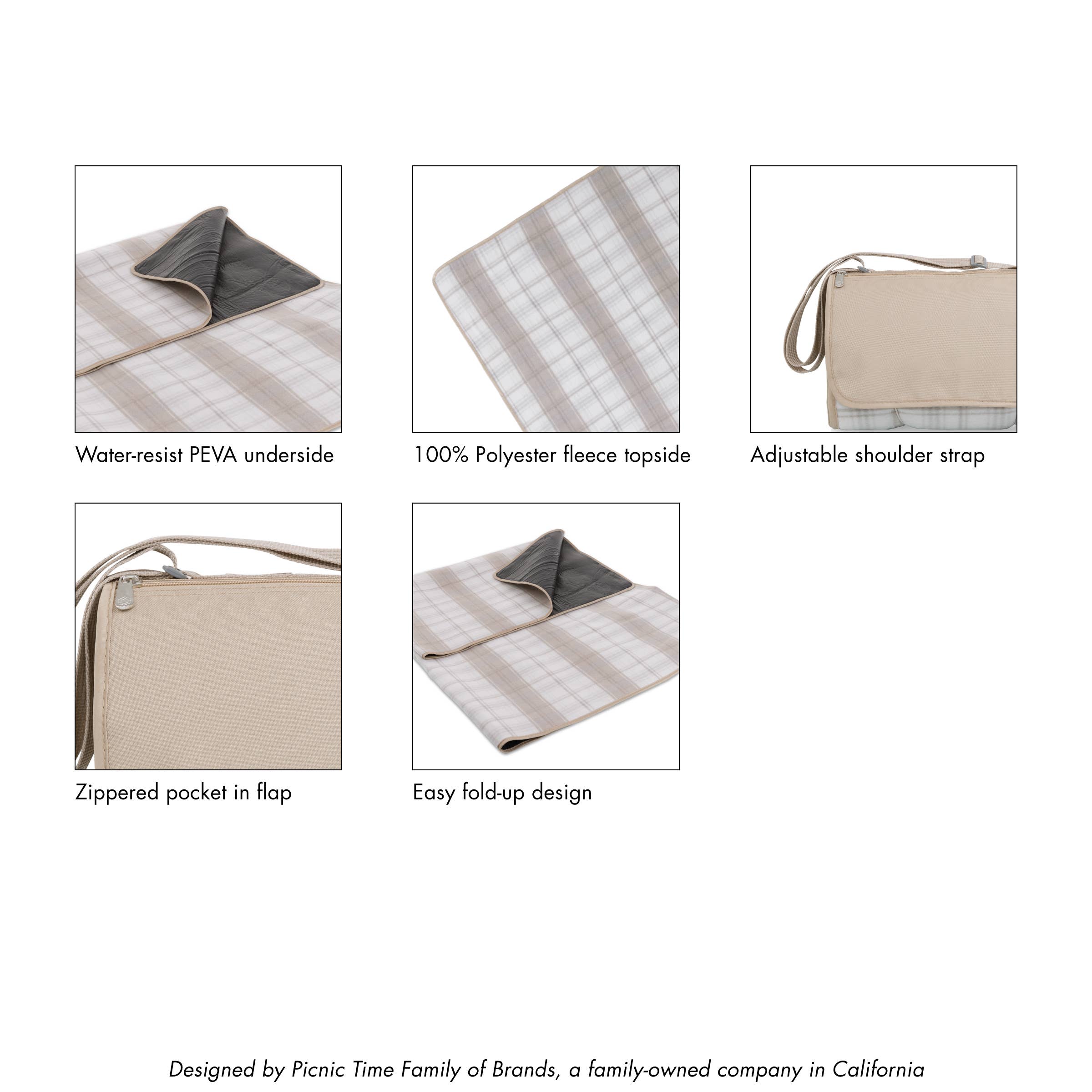 Picnic Time Family of Brands - Vente Nappe de pique-nique - Couverture fourre-tout pour pique-nique40