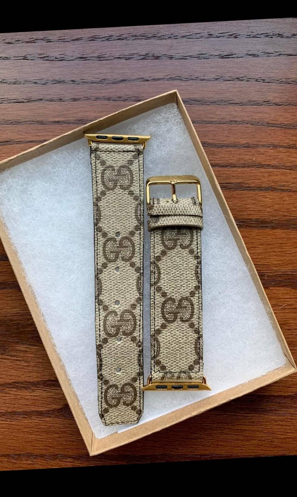 Contagious Couture - Wholesale Cuff Bracelet - Monogram Brown GG- Up-Cycled Cuff Bracelet3