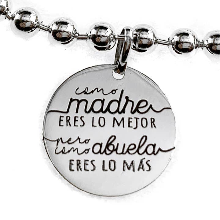 Personalized ball chain bracelet like mother you are the best for wholesale by Cuchi Cuchi