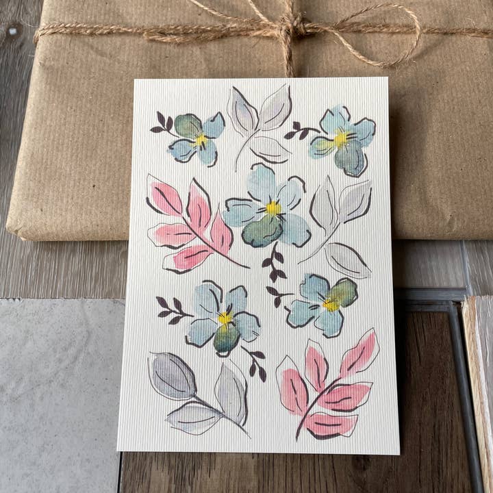 Botanical Flowers Postcard for wholesale by Myayart