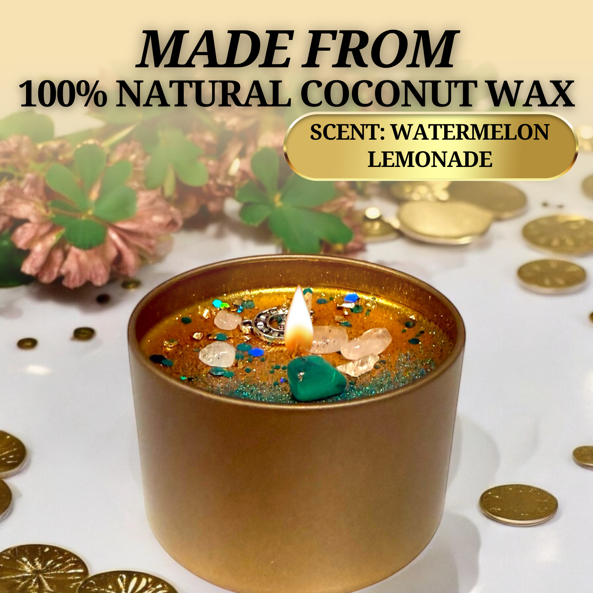 Gold Good Luck Magic Spell Candle for wholesale on Faire1