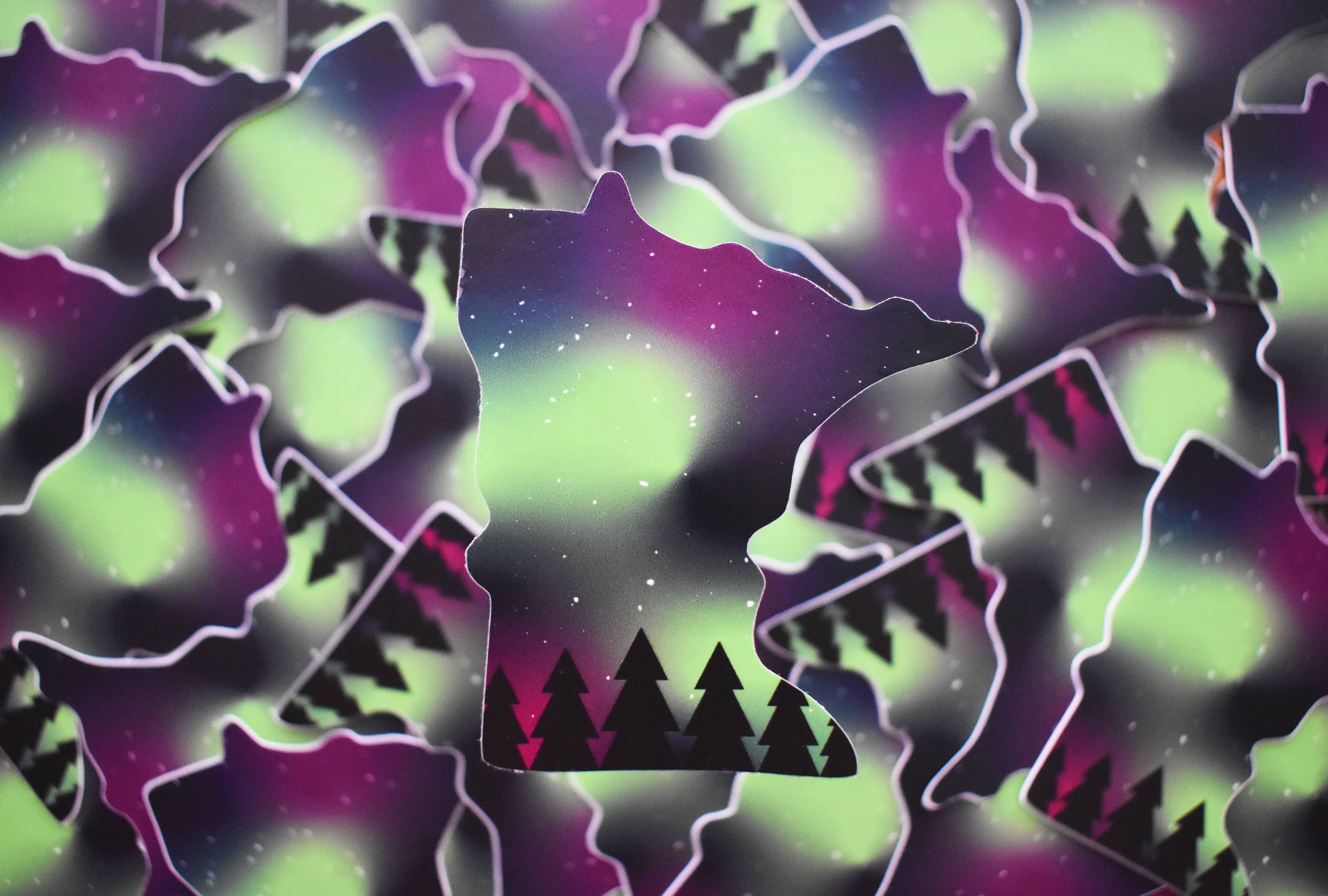 Wild North Co - Wholesale Sticker - MN Northern Lights Sticker3
