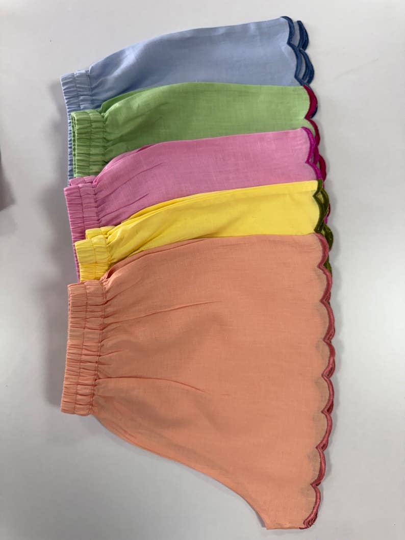 Fabricrush – wholesale Shorts – Women’s – Set of 2 Shorts, Mix and Match Color Linen Shorts Embroidery7