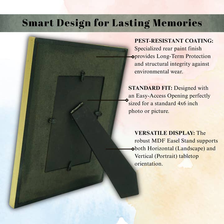 Takoro – wholesale Picture frame – Mango Wood Cane Frame - Rattan Woven Boho Decor - 4x66