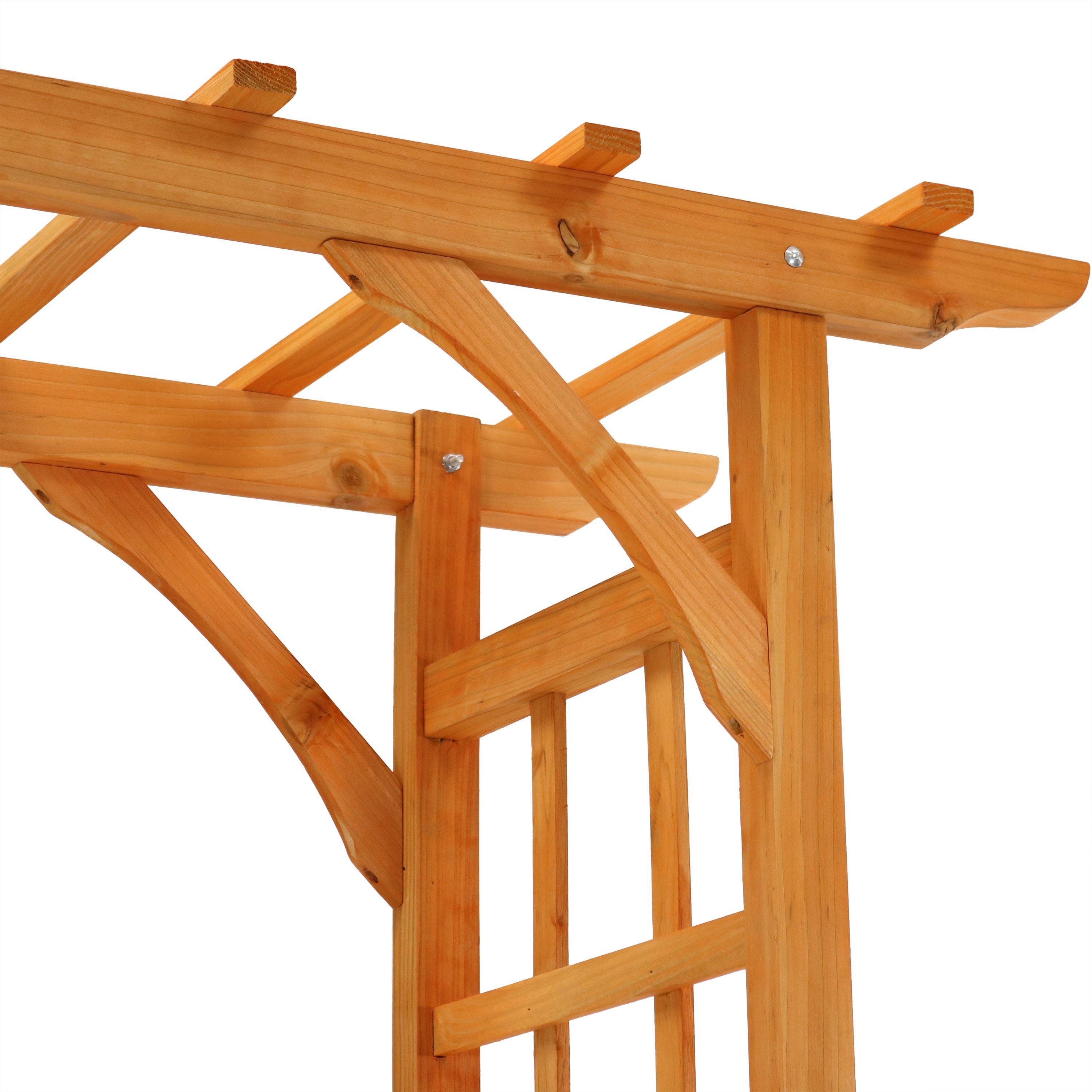 Sunnydaze Decor - Wholesale Outdoor Ornament/Decor - Wooden Fir Arbor Weatherproof Arched Garden Walkway - 78 in7