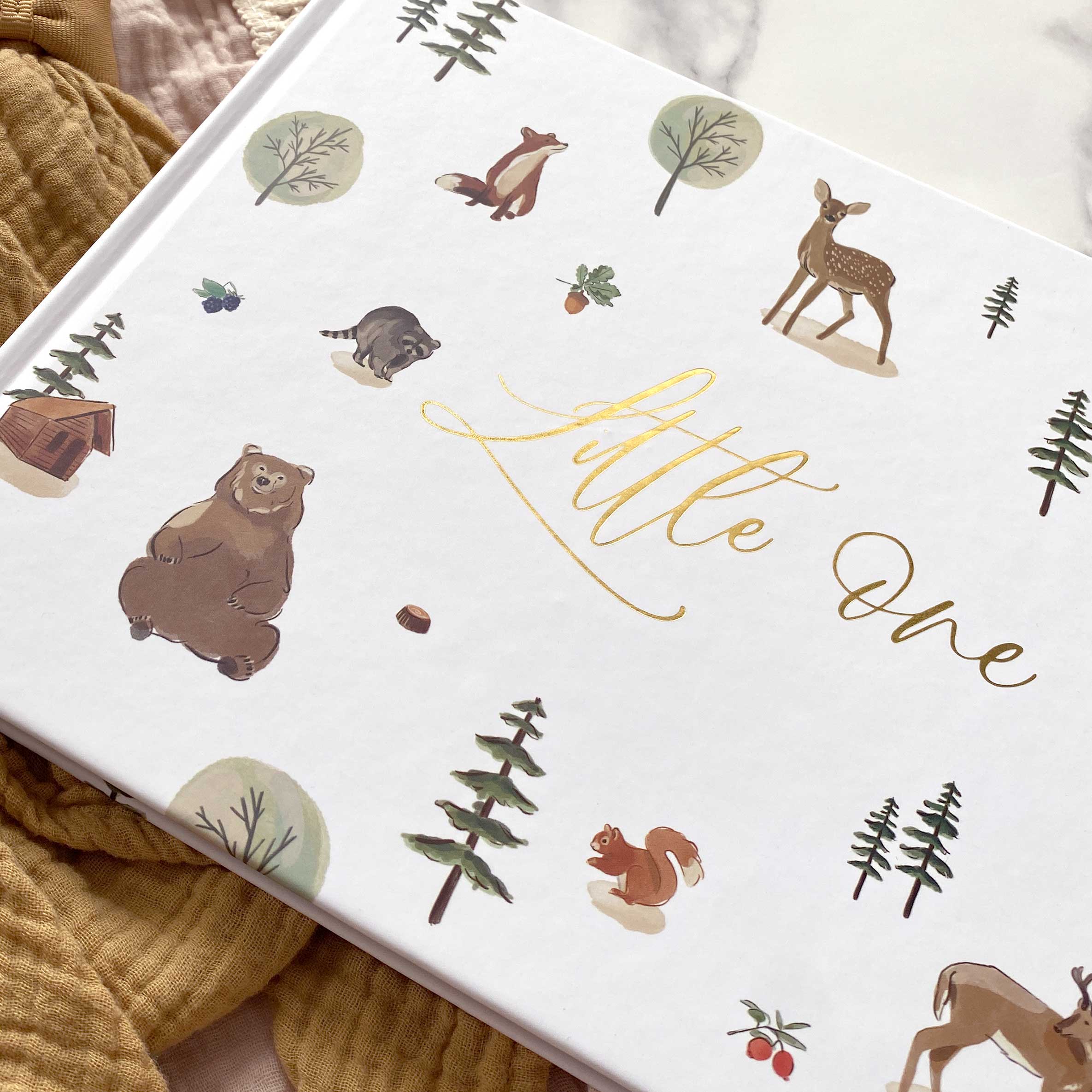 Blush And Gold - Wholesale Dagboek/agenda - Zwangerschap - (Woodland) Baby Journal - aandenken aan het cadeauboek voor nieuwe ouders2
