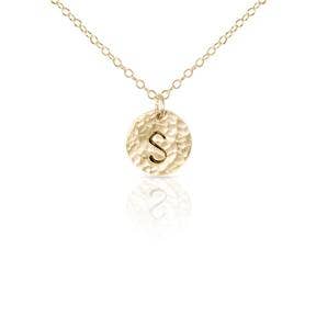 Indledende guld Disc halskæde for engroshandel hos Hot Spice Jewelry