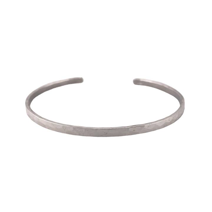 Hammered 3mm Cuff Bracelet Sterling Silver for wholesale by Select Lines