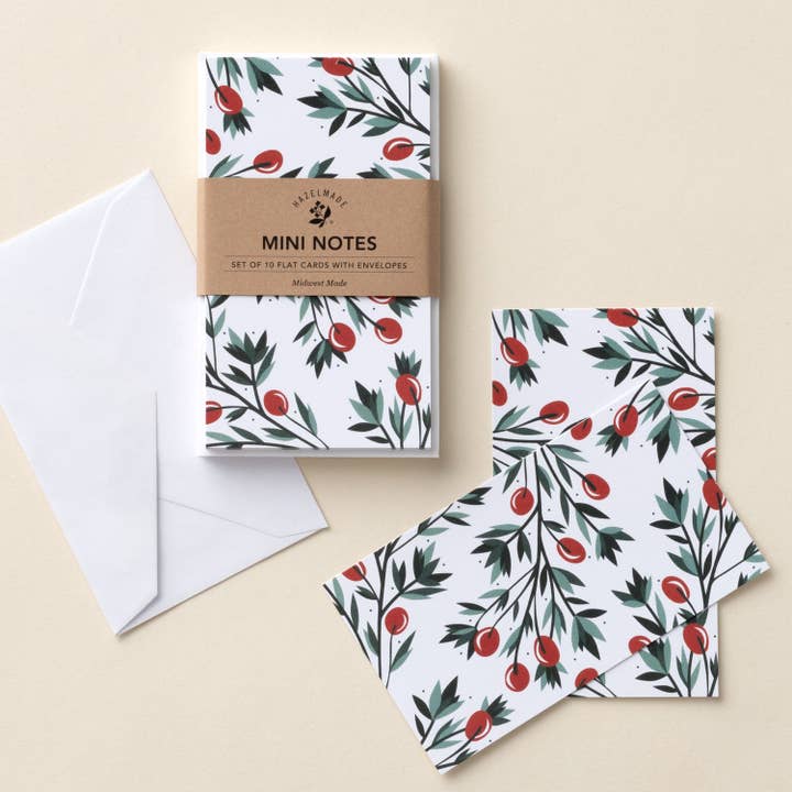 Holly Mini-Notizset | Karten für den Großhandel von HAZELMADE® Tea Towels + Gifts