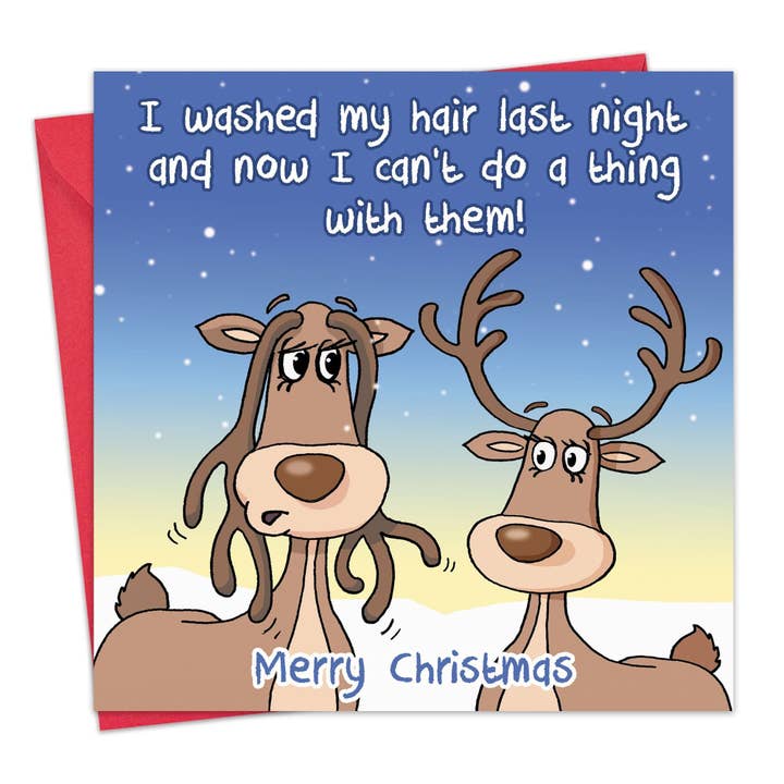 Antler Issues - Grappige kerstkaart voor wholesale door Twizler Ltd