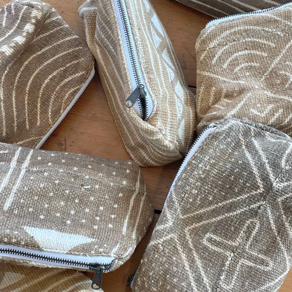Jenna Bee - Wholesale Makeup/Cosmetic Bag - Vintage Mud Cloth Cosmetic Bag1
