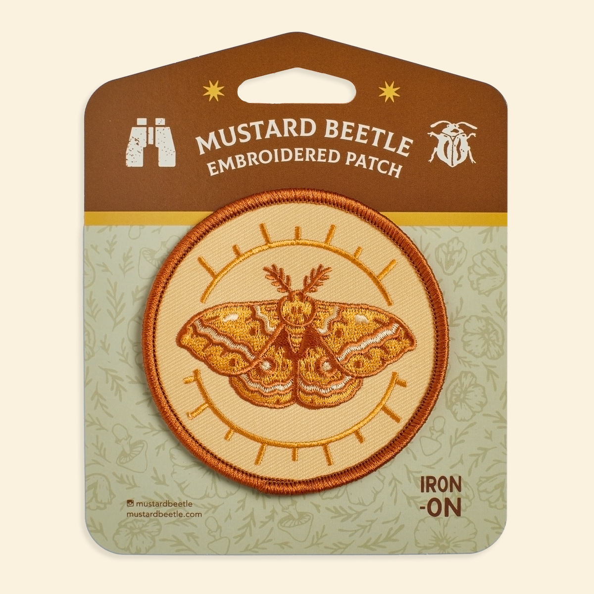 Mustard Beetle - Wholesale Patch - IO Moth Embroidered Patch, Iron on Patch1