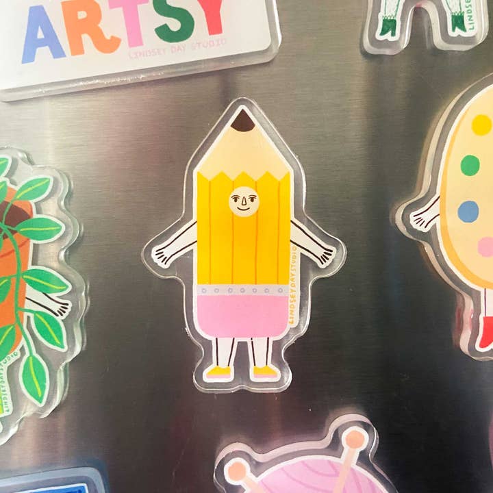 Amigo Lápis Íman, Íman de Frigorífico Kawaii Fofo por atacado de Lindsey Day Studio