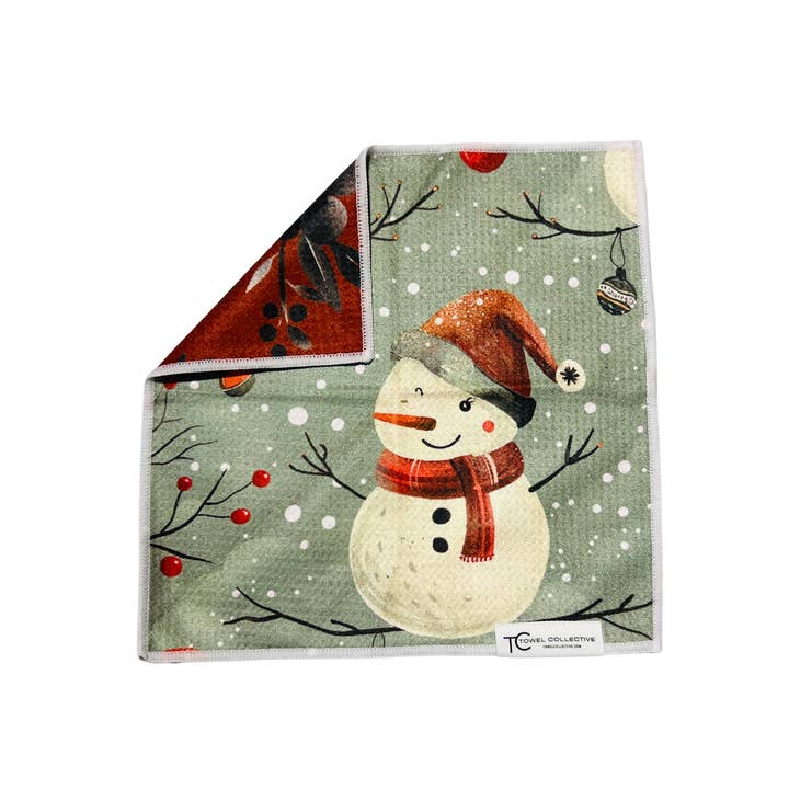 Project Home DIY / Towel Collective - Wholesale Tea Towel - Jolly Snowman | Waffle Weave Microfiber Hand Towels – Kitchen & Bath