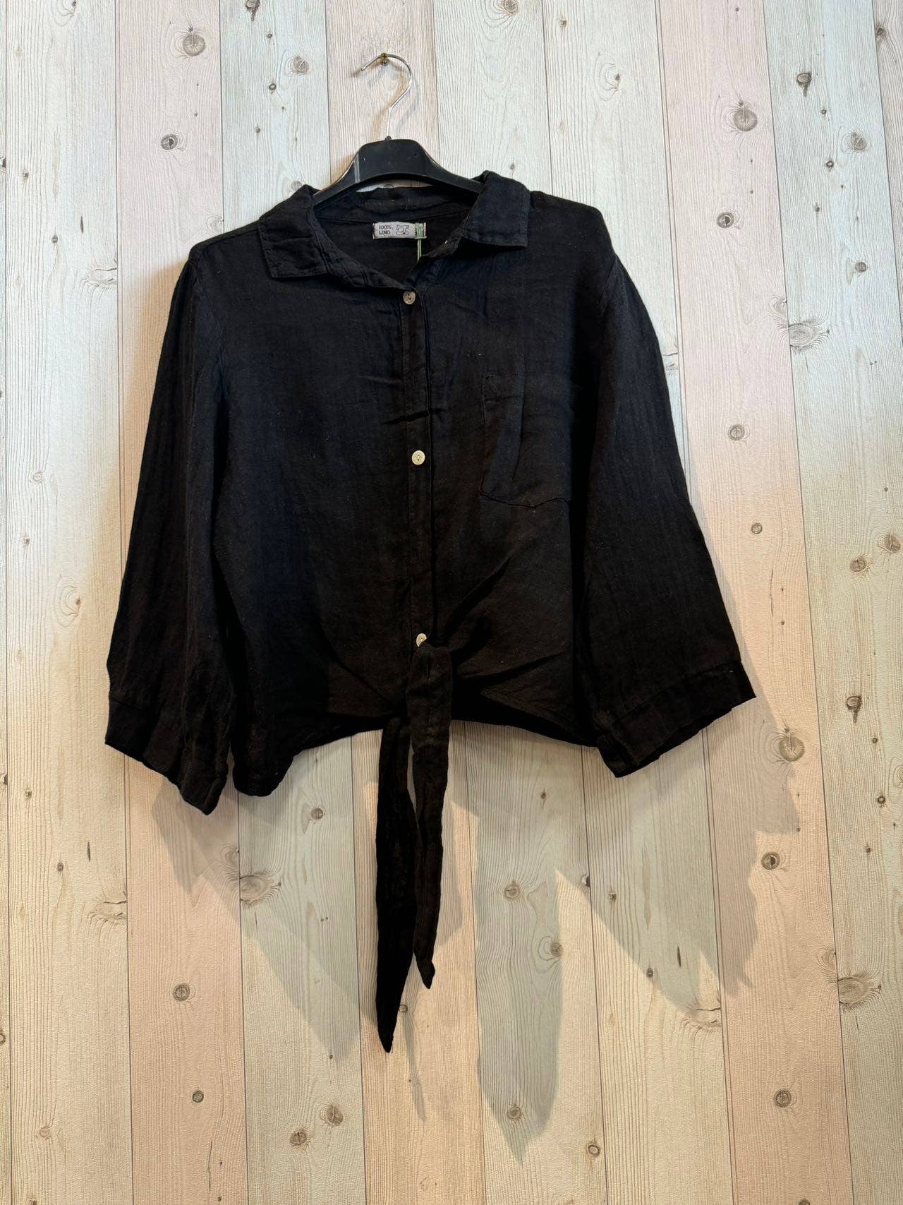 Linen & More - Wholesale Button Down Shirt - Women's - REF 89166 100% LINEN TIE SHIRT14