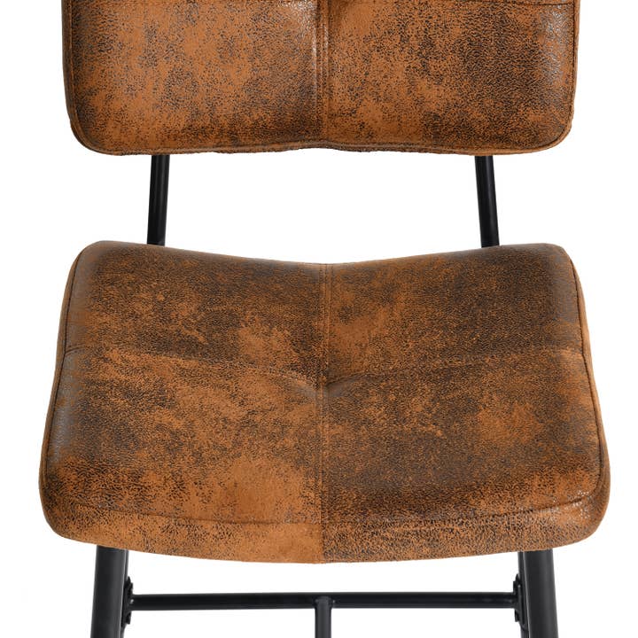 39F Inc. - Wholesale Stool - 26.7in Suede Brown Barstools with Metal Frame11